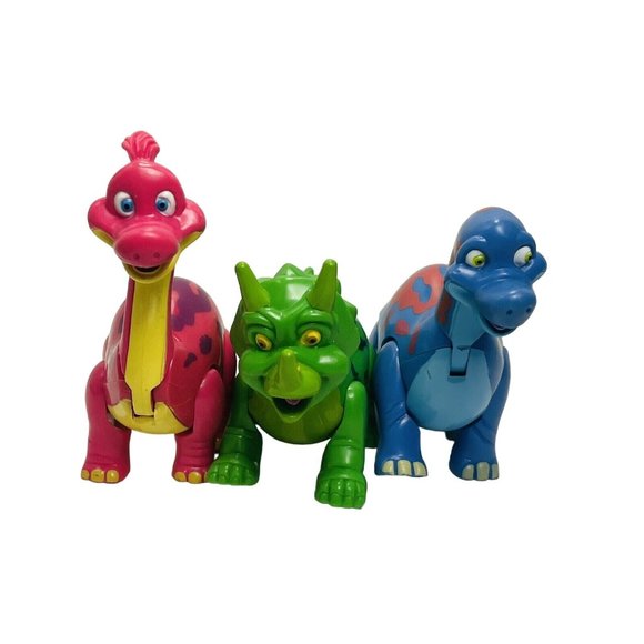 Downtown Disney T Rex Cafe Restaurant Dinosaurs Figures 3 Piece Friends Lot - Picture 1 of 11